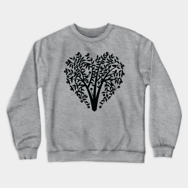 Tree Heart Crewneck Sweatshirt by TruckerJunk